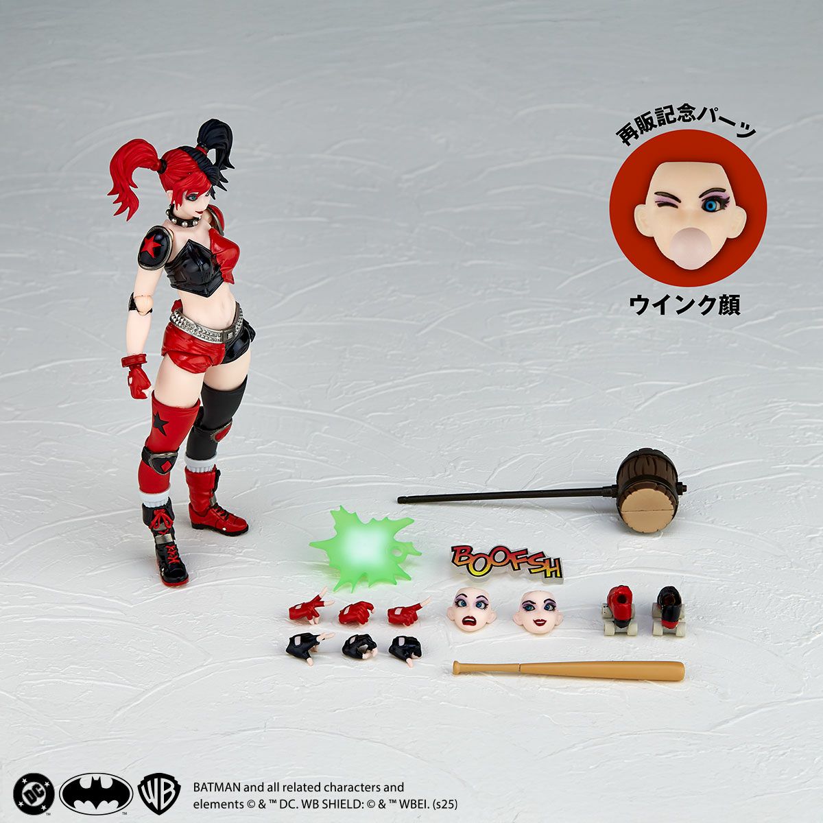 [PRE-ORDER] Revoltech Amazing Yamaguchi Harley Quinn Red x Black Ver (with Bonus Part)