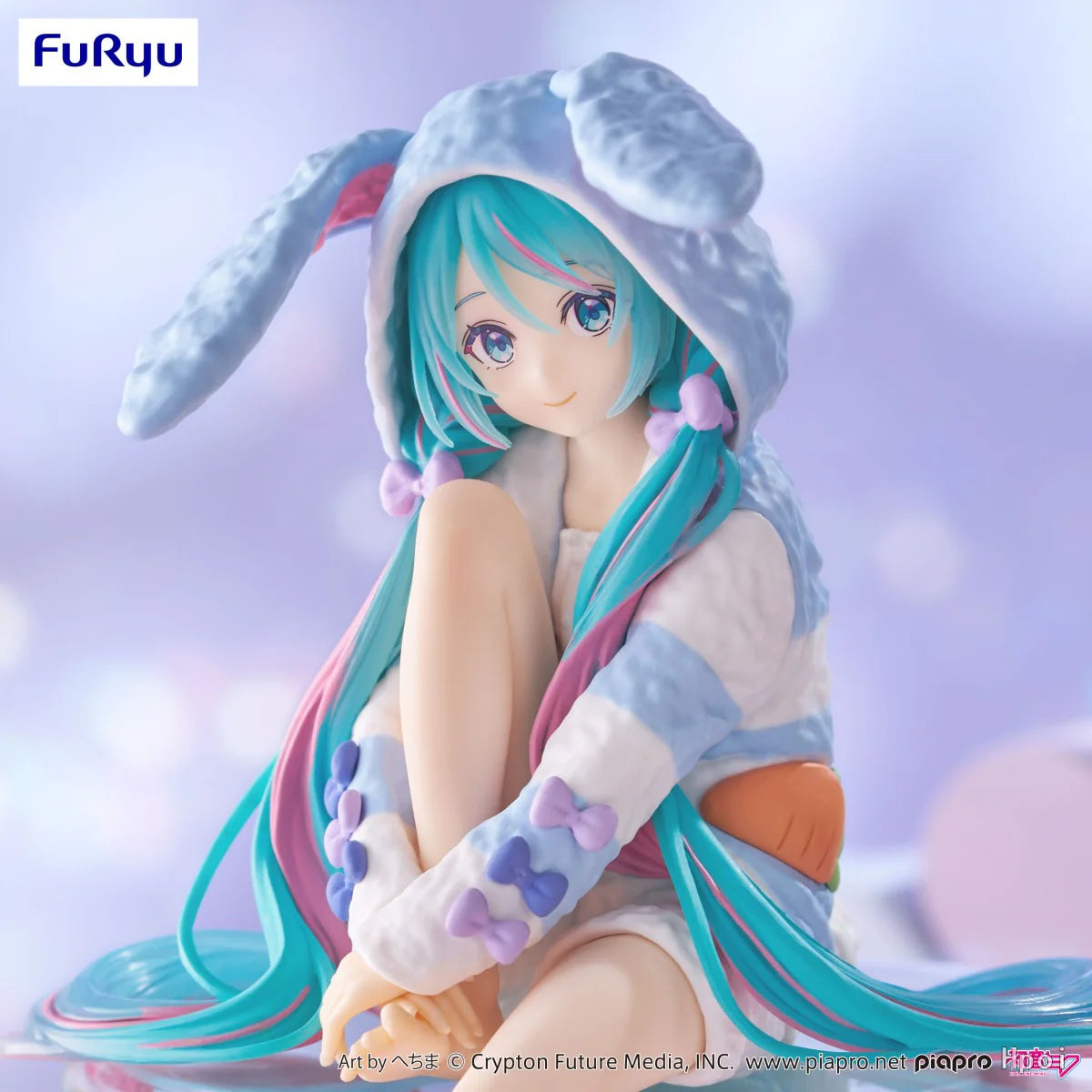 [PRE-ORDER] Hatsune Miku Noodle Stopper Figure (Rabbit Ear Hood Pajama Blue Color ver.)
