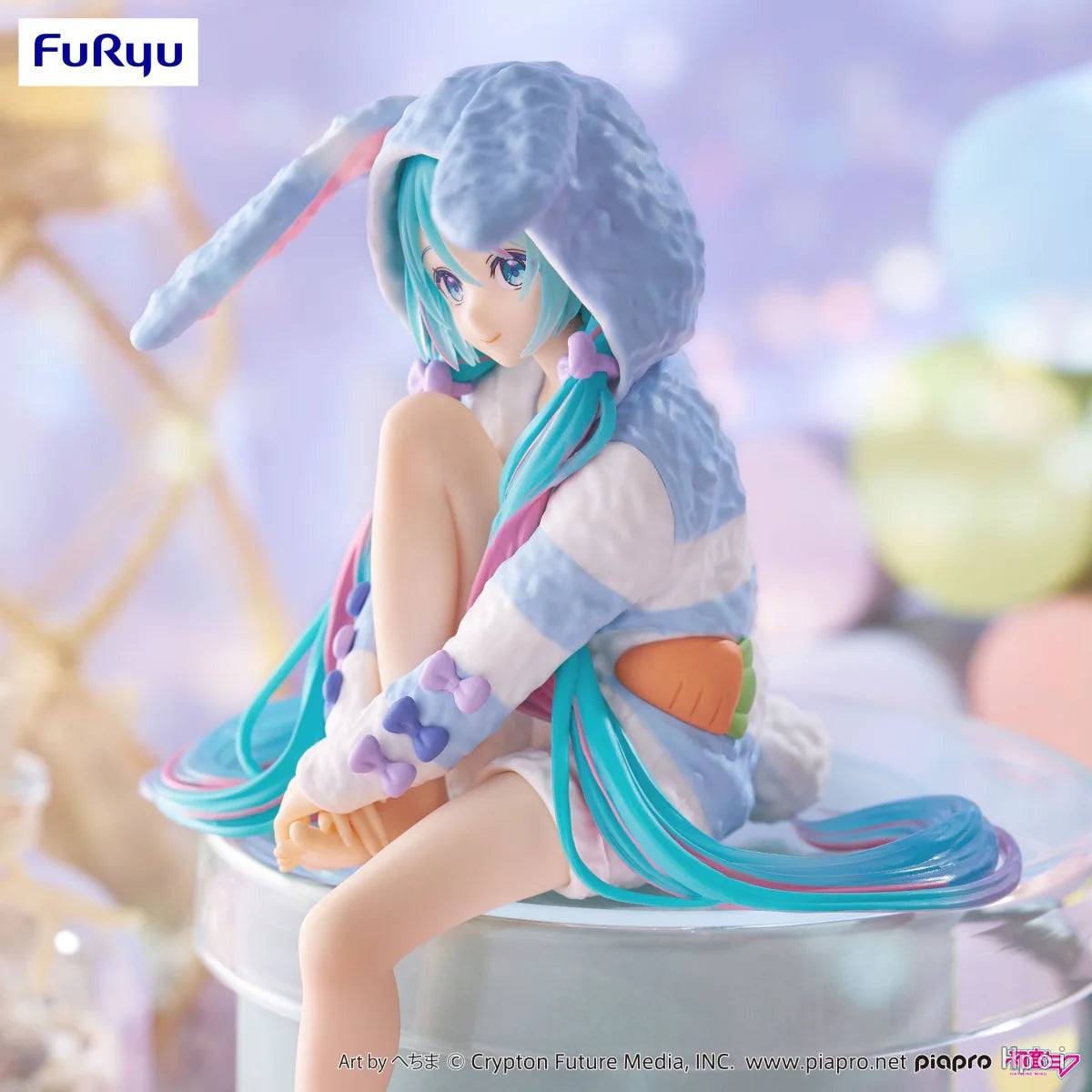[PRE-ORDER] Hatsune Miku Noodle Stopper Figure (Rabbit Ear Hood Pajama Blue Color ver.)