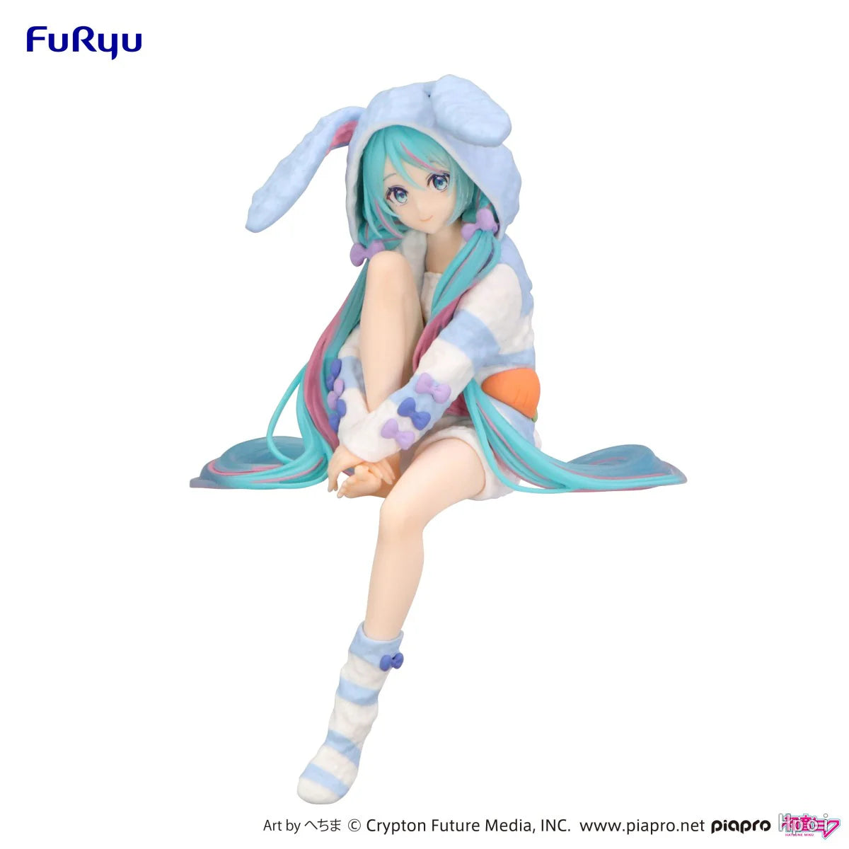 [PRE-ORDER] Hatsune Miku Noodle Stopper Figure (Rabbit Ear Hood Pajama Blue Color ver.)