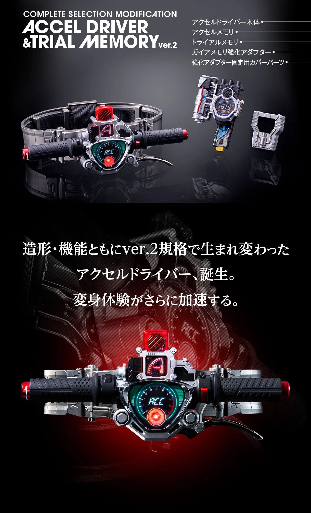 [PRE-ORDER] Complete Selection Modification (CSM) Kamen Rider ACCEL DRIVER & TRIAL MEMORY ver.2