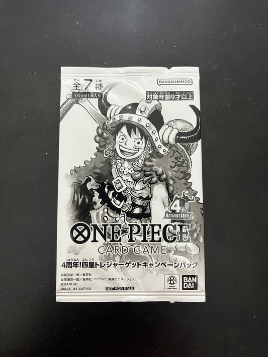 [IN STOCK in AU] ONE PIECE CARD GAME Treasure Campaign 4th Anniversary Promo Pack Japanese (Copy)