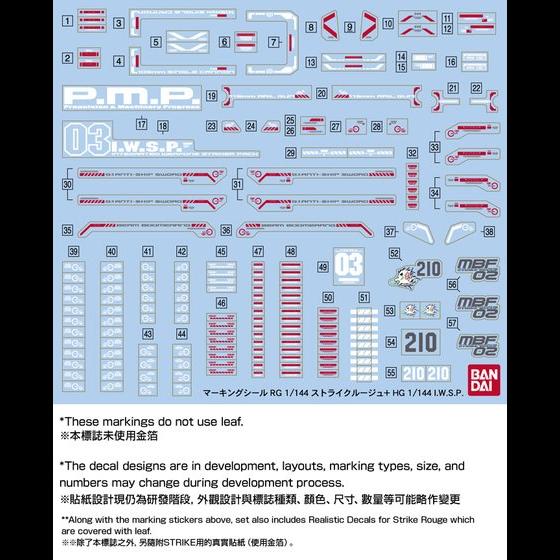 [PRE-ORDER] RG 1/144 STRIKE ROUGE + HG 1/144 I.W.S.P.