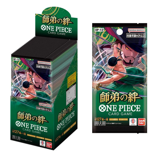 [IN STOCK in HK] ONE PIECE CARD GAME Booster Pack [OP-12] Bonds Between Master and Disciple Sealed Case of 12 Boxes (288 Packs)  Japanese