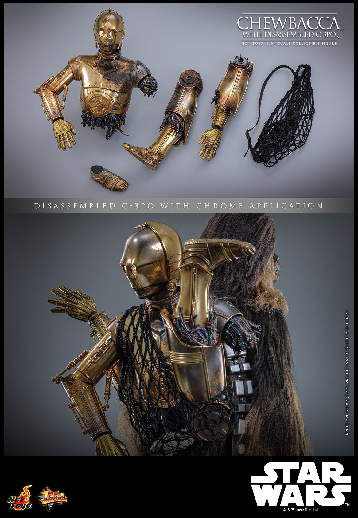 [PRE-ORDER] MMS766 "Star Wars: Episode V The Empire Strikes Back™" 1/6th scale Chewbacca™ with Disassembled C-3PO™ Collectible Figure
