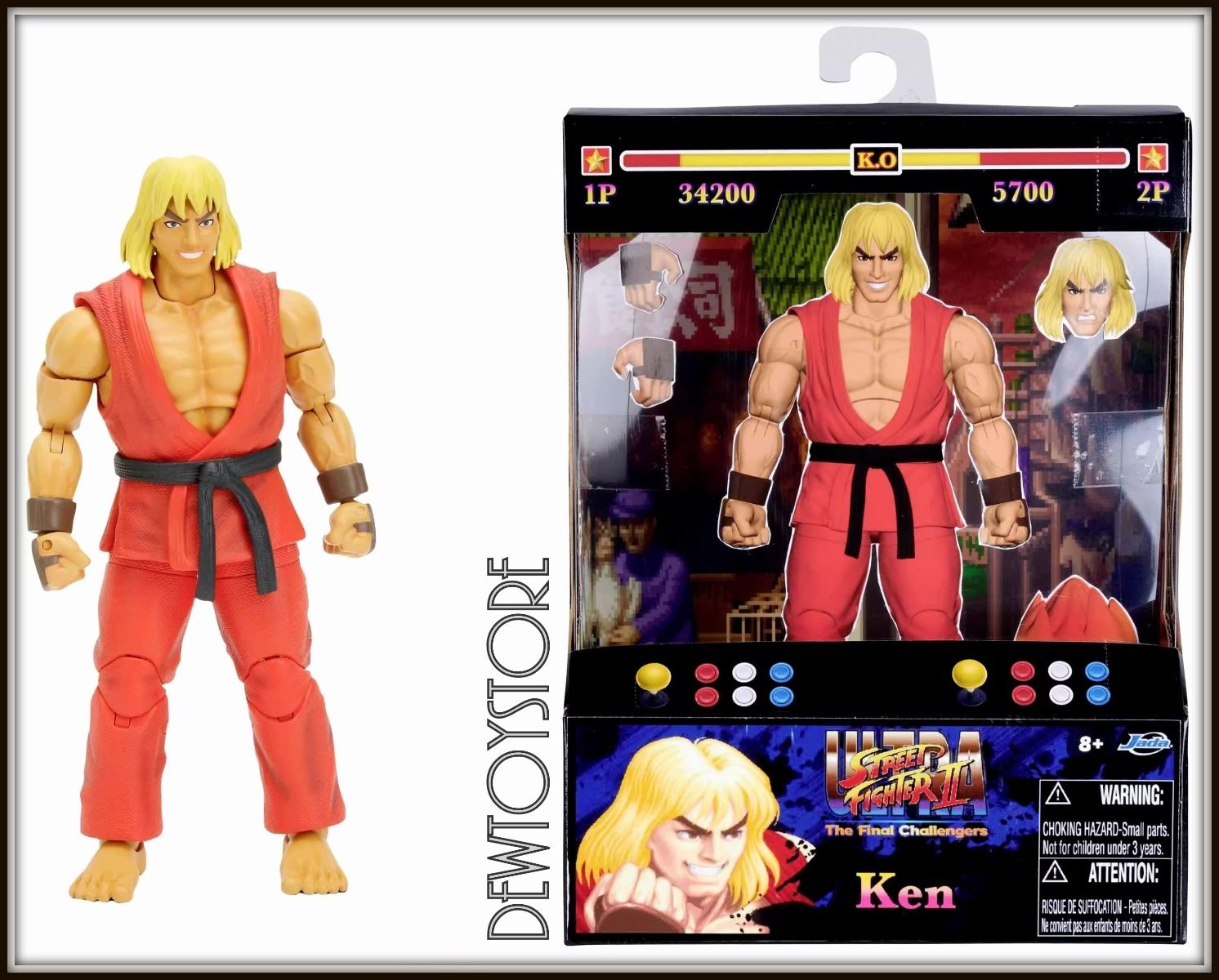 thumbnail image 2 of Jada Toys Ultra Street Fighter II Ken Masters 6-Inch Action Figure - 1:12 Scale 2 of 4