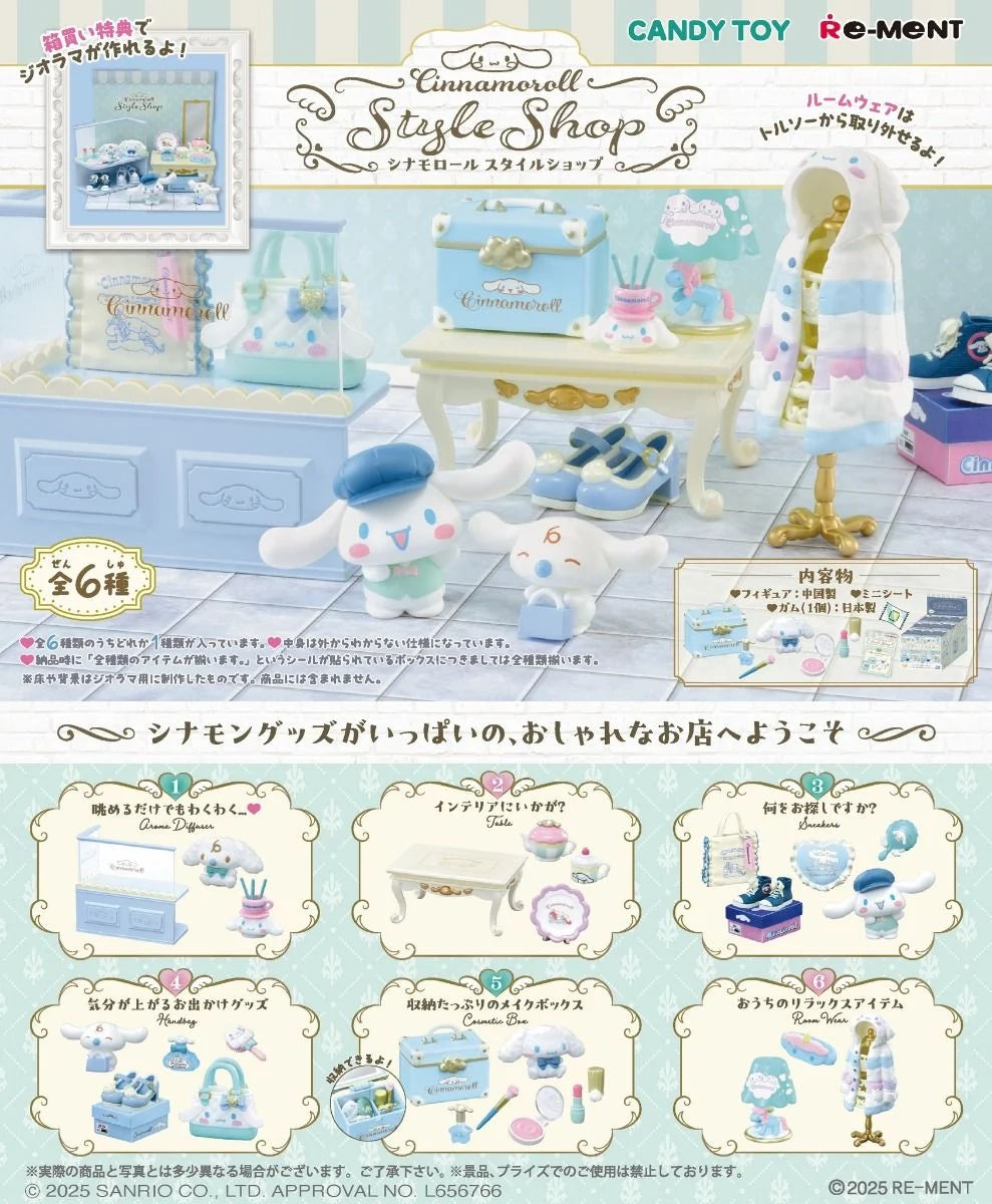 [PRE-ORDER] Re-ment - Cinnamoroll Style Shop (Original Box Complete Set of 6)
